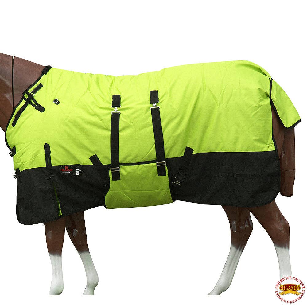 HILASON 1200D Winter Waterproof Poly Horse Blanket Belly Wrap | Turnout Blankets for Horses