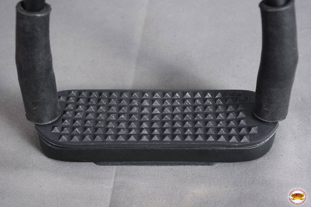 3 In Neck Hilason Western Slanted Stainless Steel rubber Pad Flex Stirrups Black