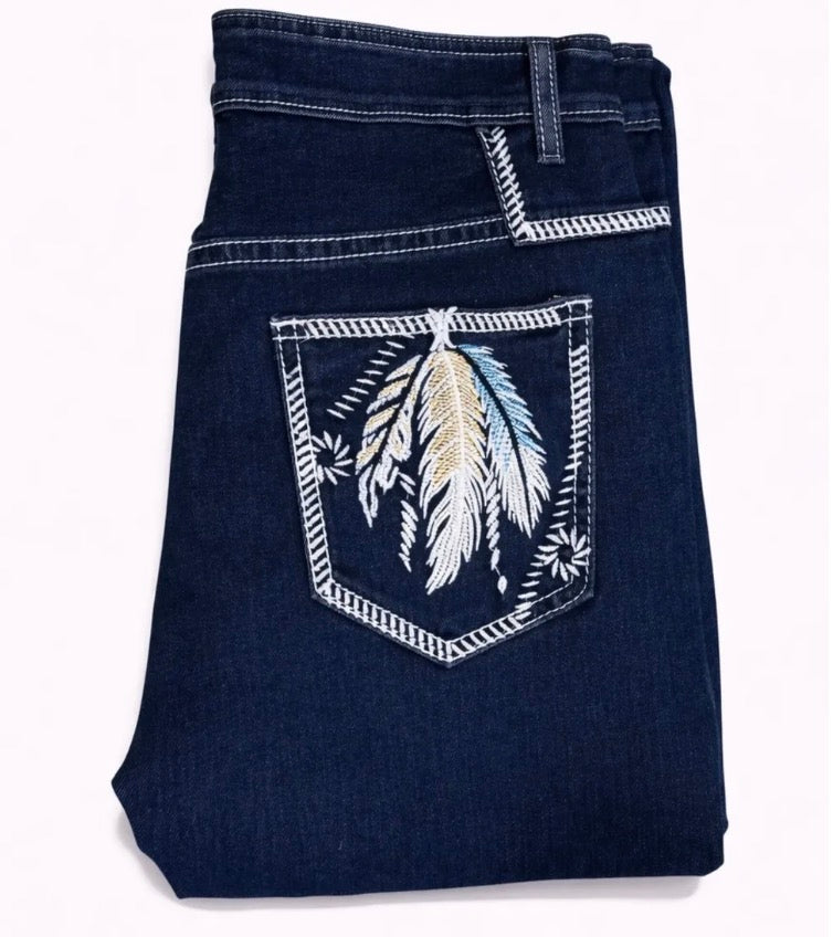 Feather Style Bootcut Jeans