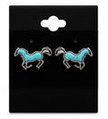 Blue Horse Earrings