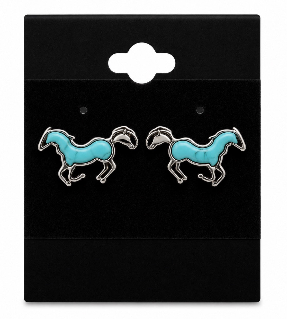Blue Horse Earrings