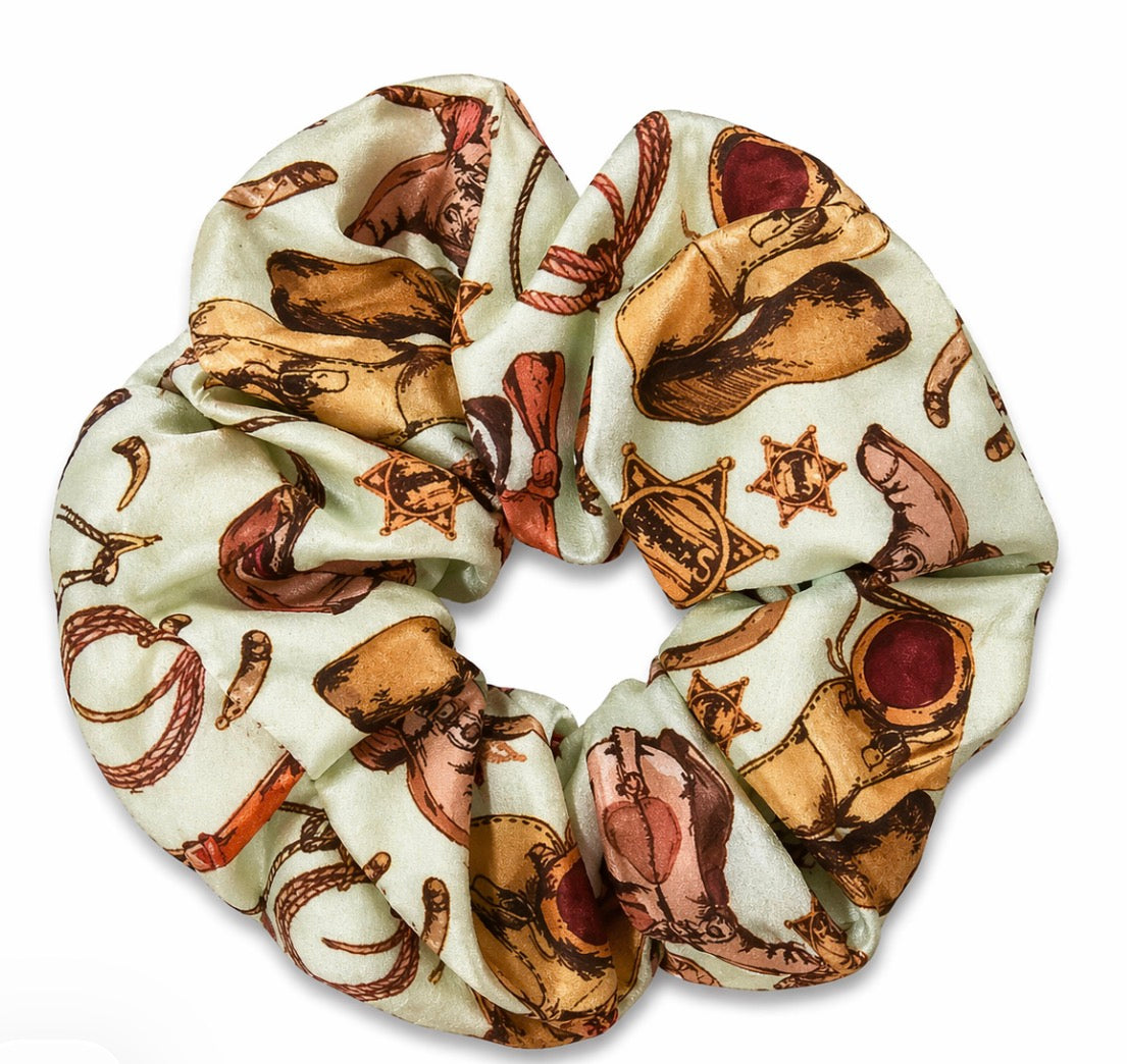 Mint Green Horse Scrunchie