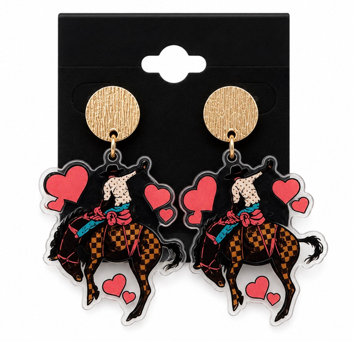 Bull Bucking Earrings