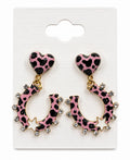 Pink Horse Shoe Earrings