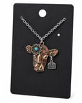 Blue Cow Necklace