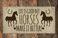 Life Is Good Metal Sign
