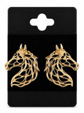 Horse Head Gold Earrings