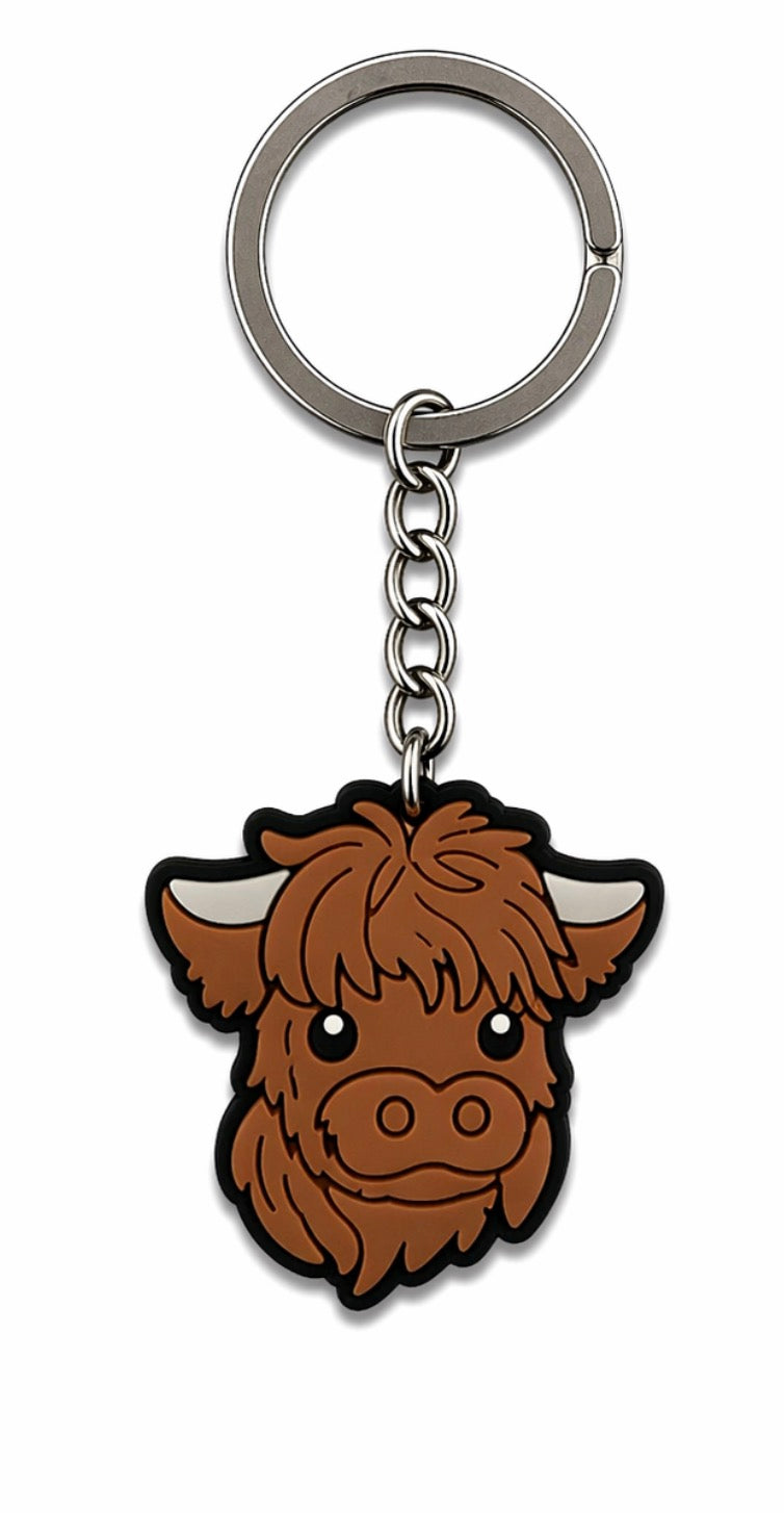 Brown Cow Keychain