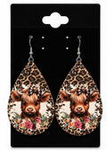 Highland Cow Earrings Cute