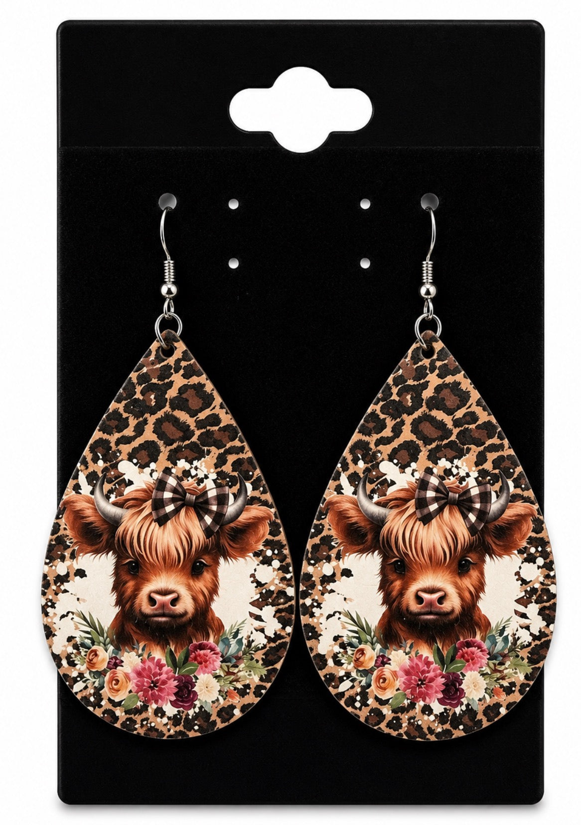Highland Cow Earrings Cute