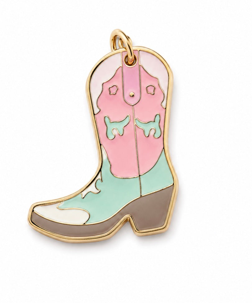 Teal boot clip keychain