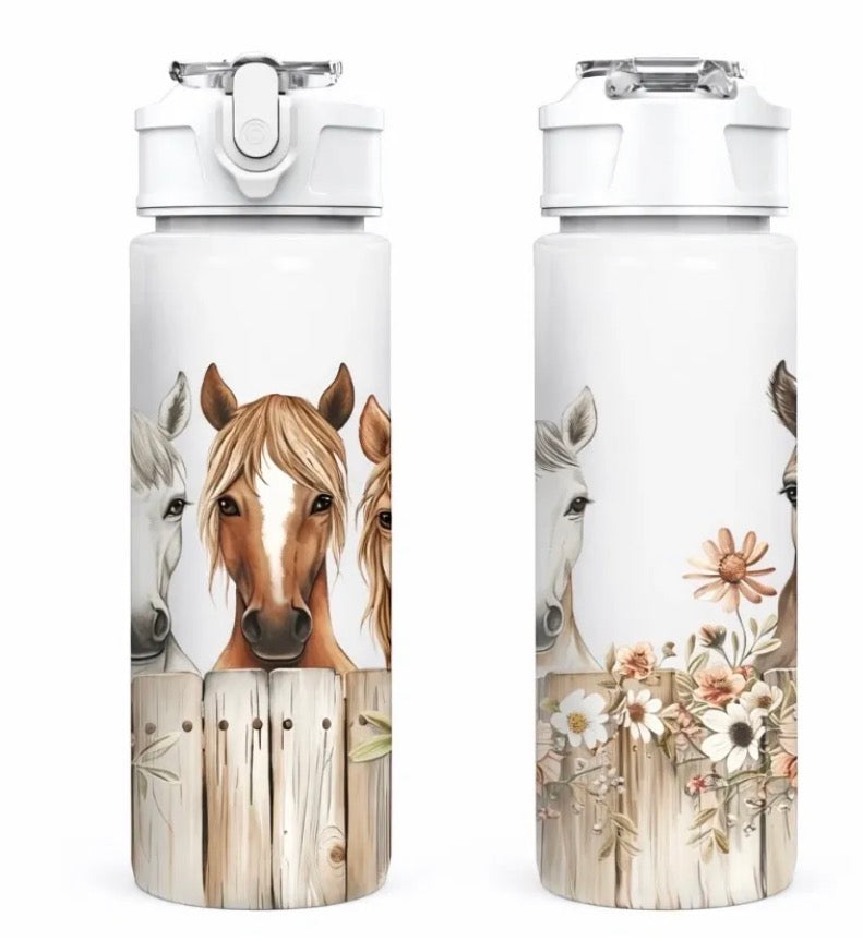 Horse Tumbler White