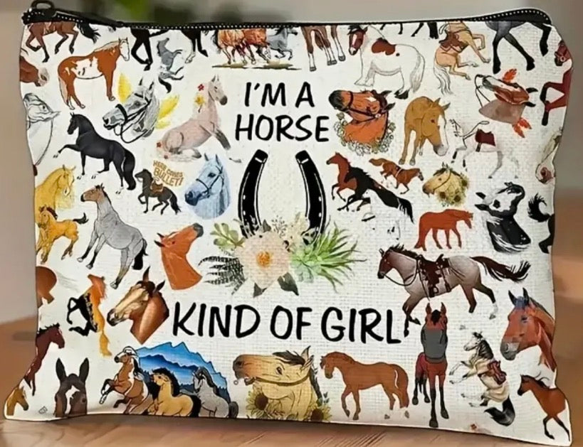 Horse Girl Makeup Bag