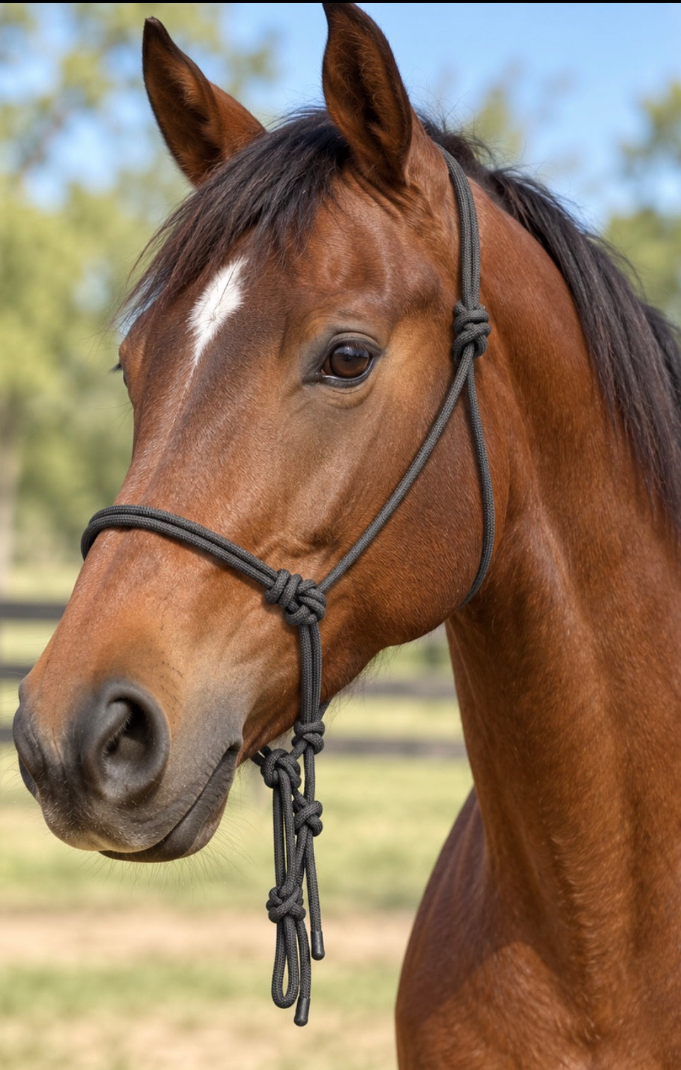 Black Knot Rope Halter