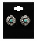 Circle Teal Earrings