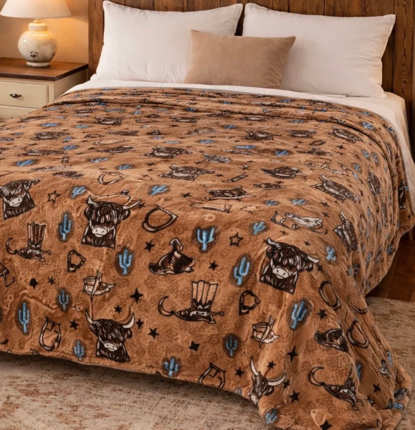 Orange Plus Queen Blanket
