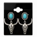 Western Cow Skull Earrings