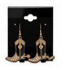 Rhinestone Boot Earrings