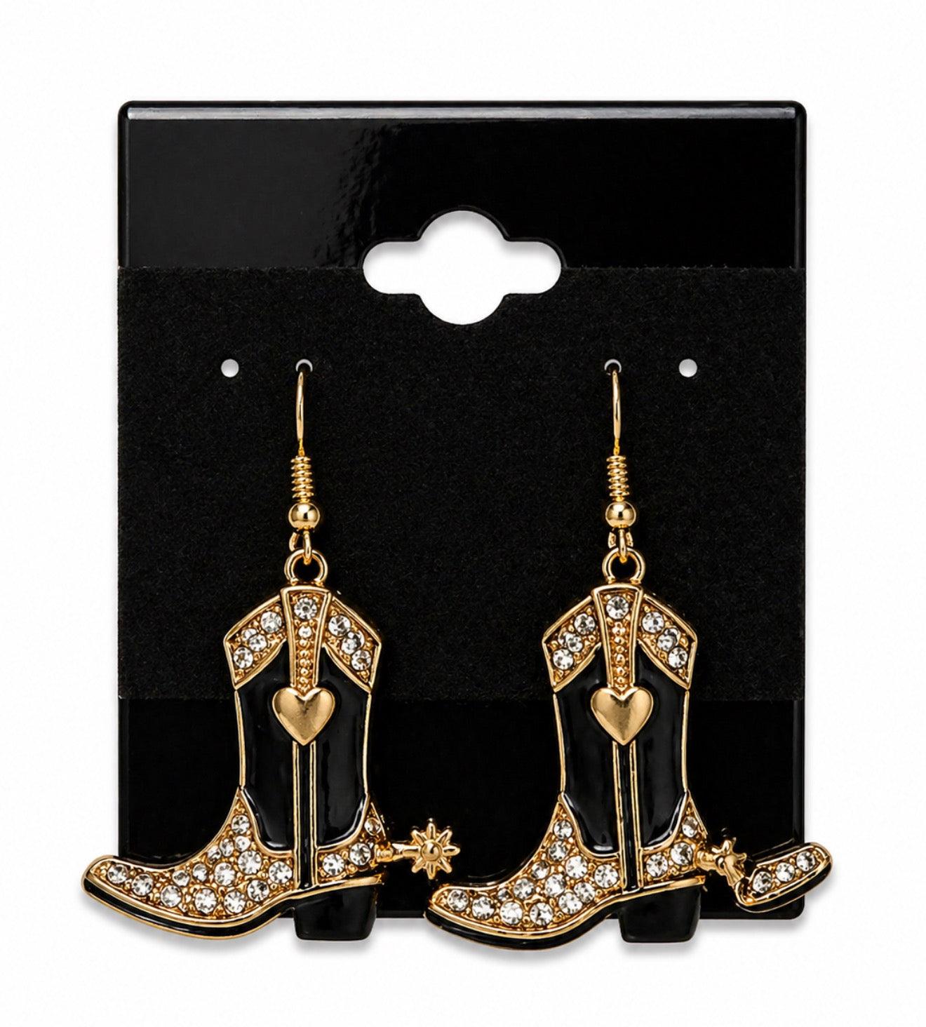 Rhinestone Boot Earrings