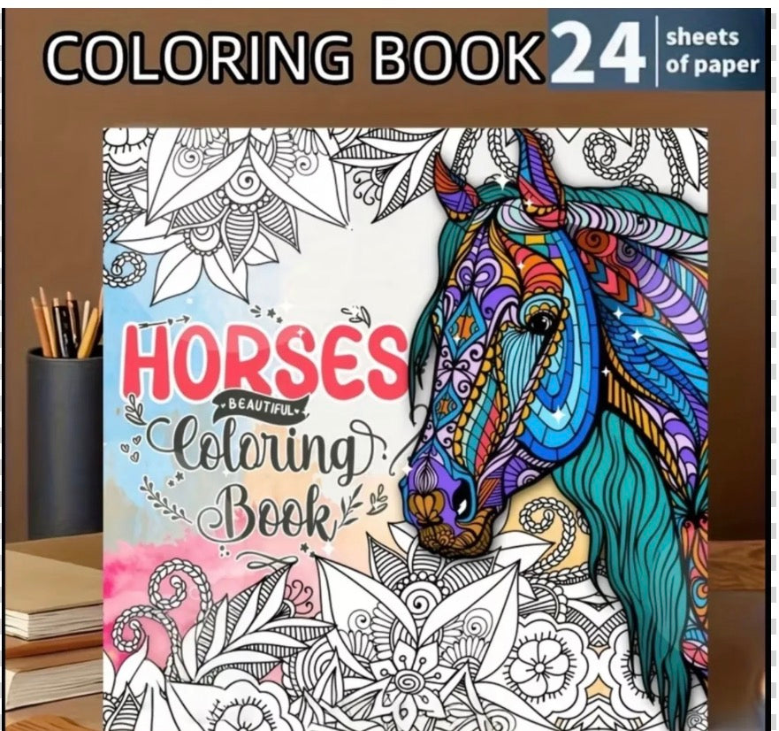 Horses Coloring Book