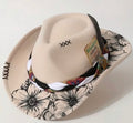 Cream Feather Cowboy Hat