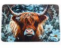 Blue Highland Cow Rug