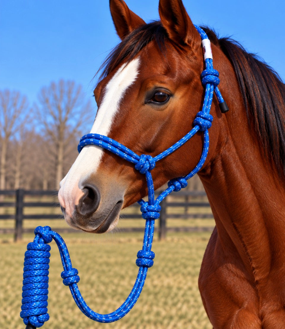 Yearling Mustang Halter W Lead