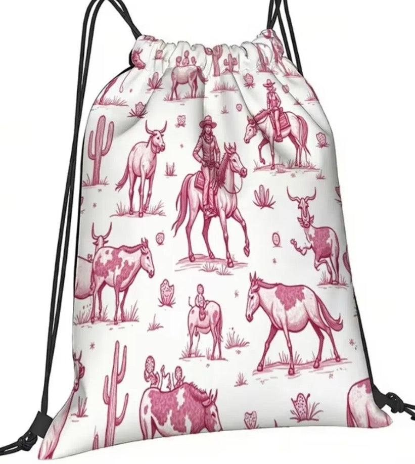 Pink Western Gym Bag