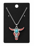 Orange Skull Necklace