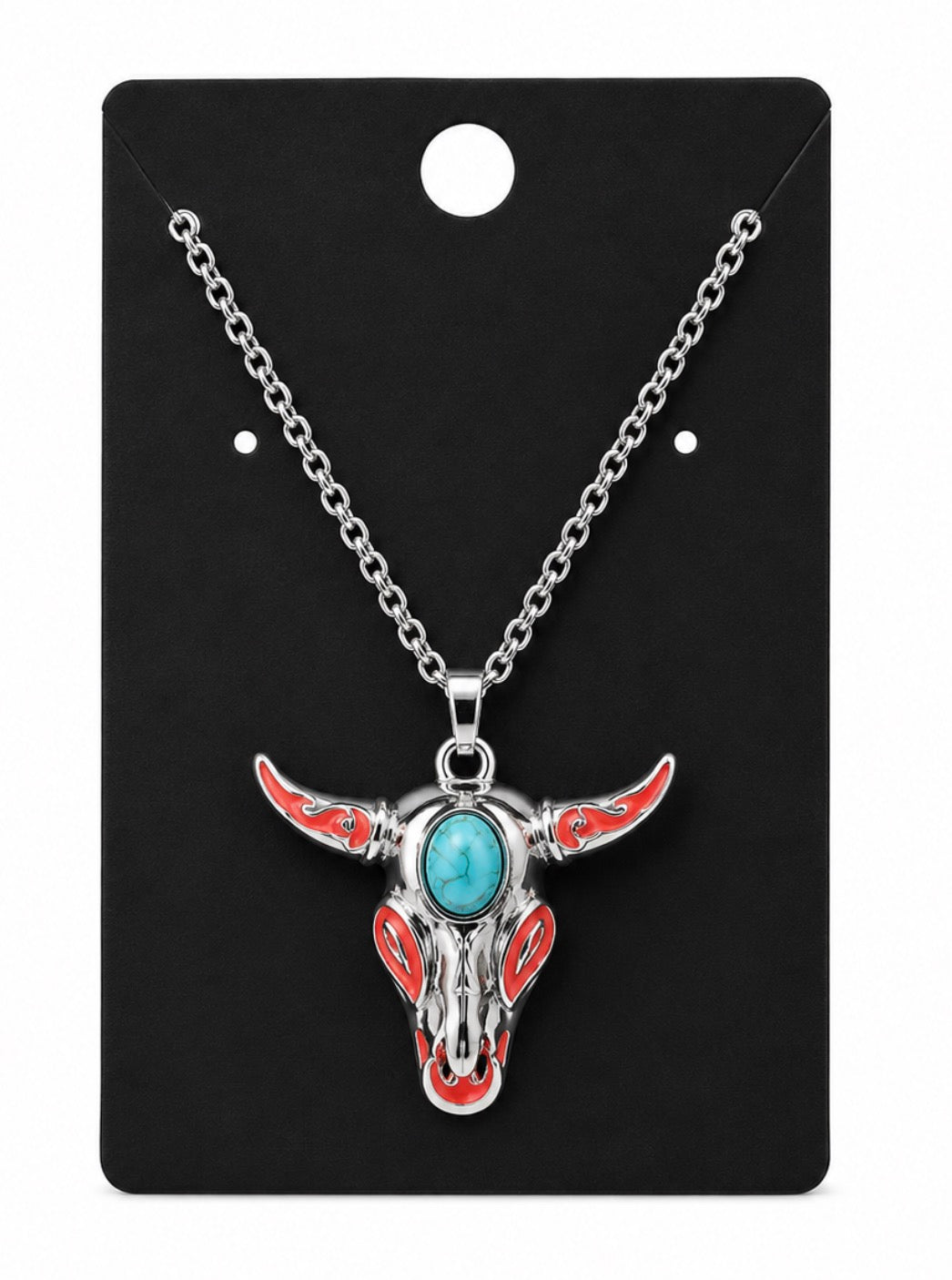 Orange Skull Necklace