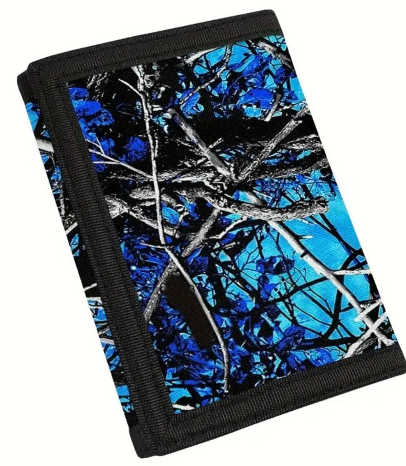 Mens Blue Camo Wallet