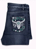 Teal Bull Bootcut Jeans