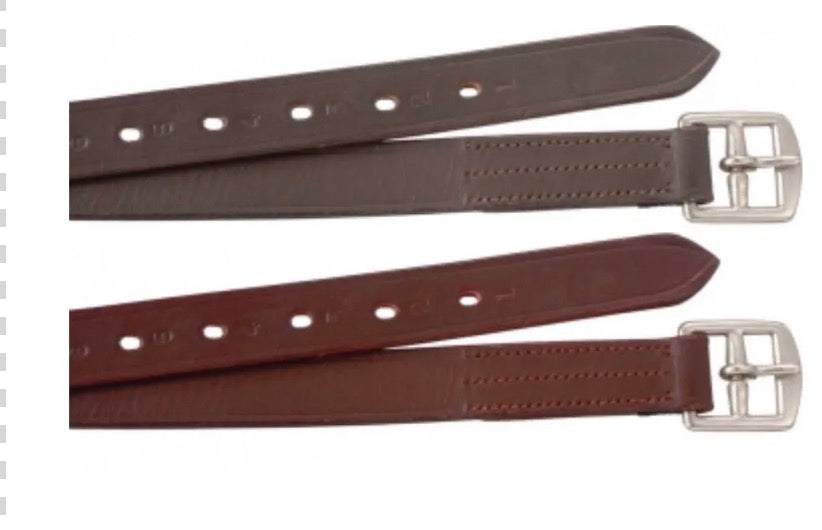 Adult Brown Schooling Stirrup Leathers