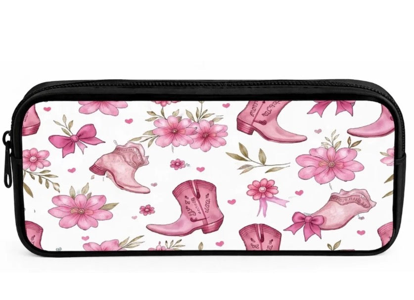 Western Boot Pencil Pouch