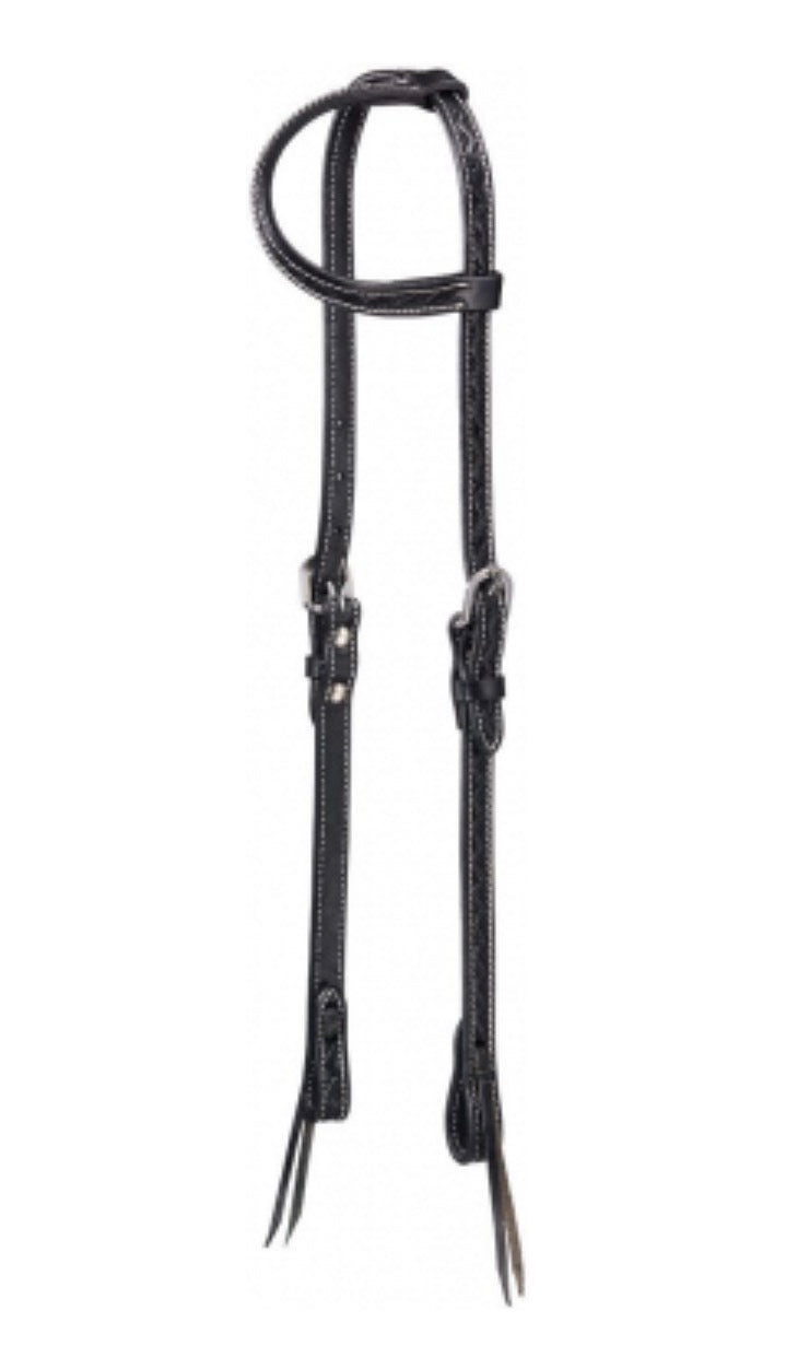 Cowhide One Ear Headstall Black