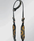 Handcrafted Sunflower Western Headstall