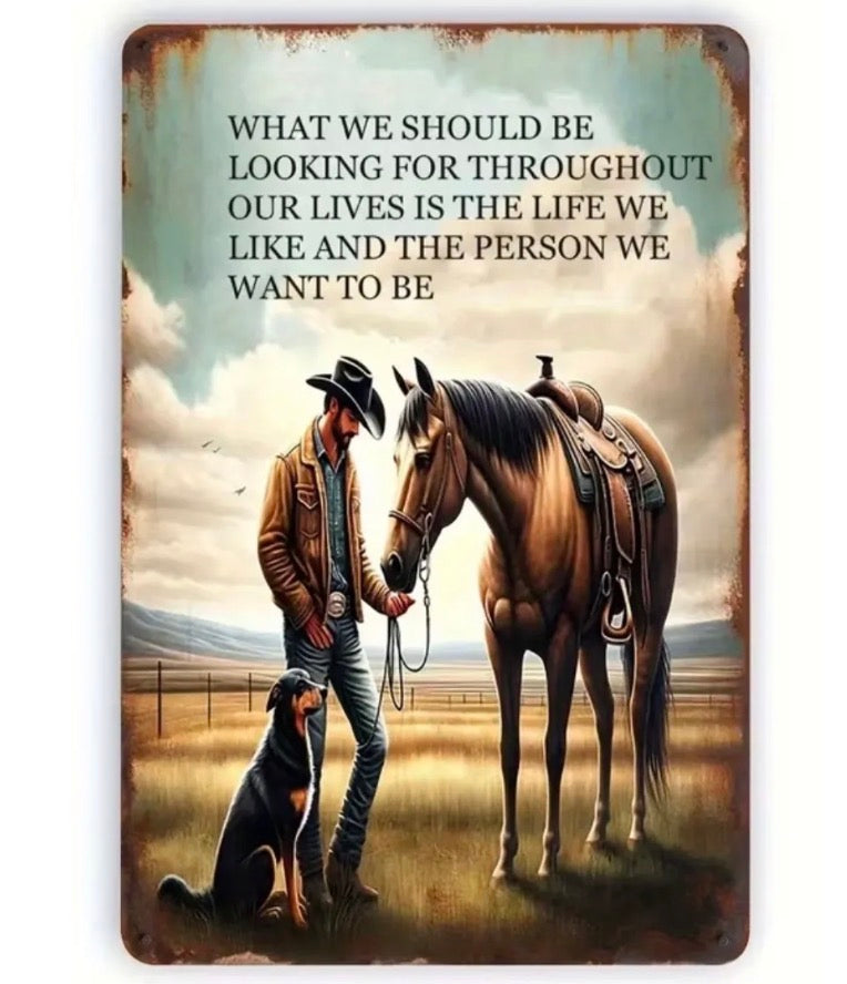What We Are Looking For Metal Sign