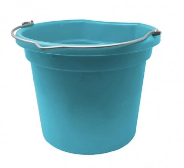 8 QT Teal Flat Back Bucket