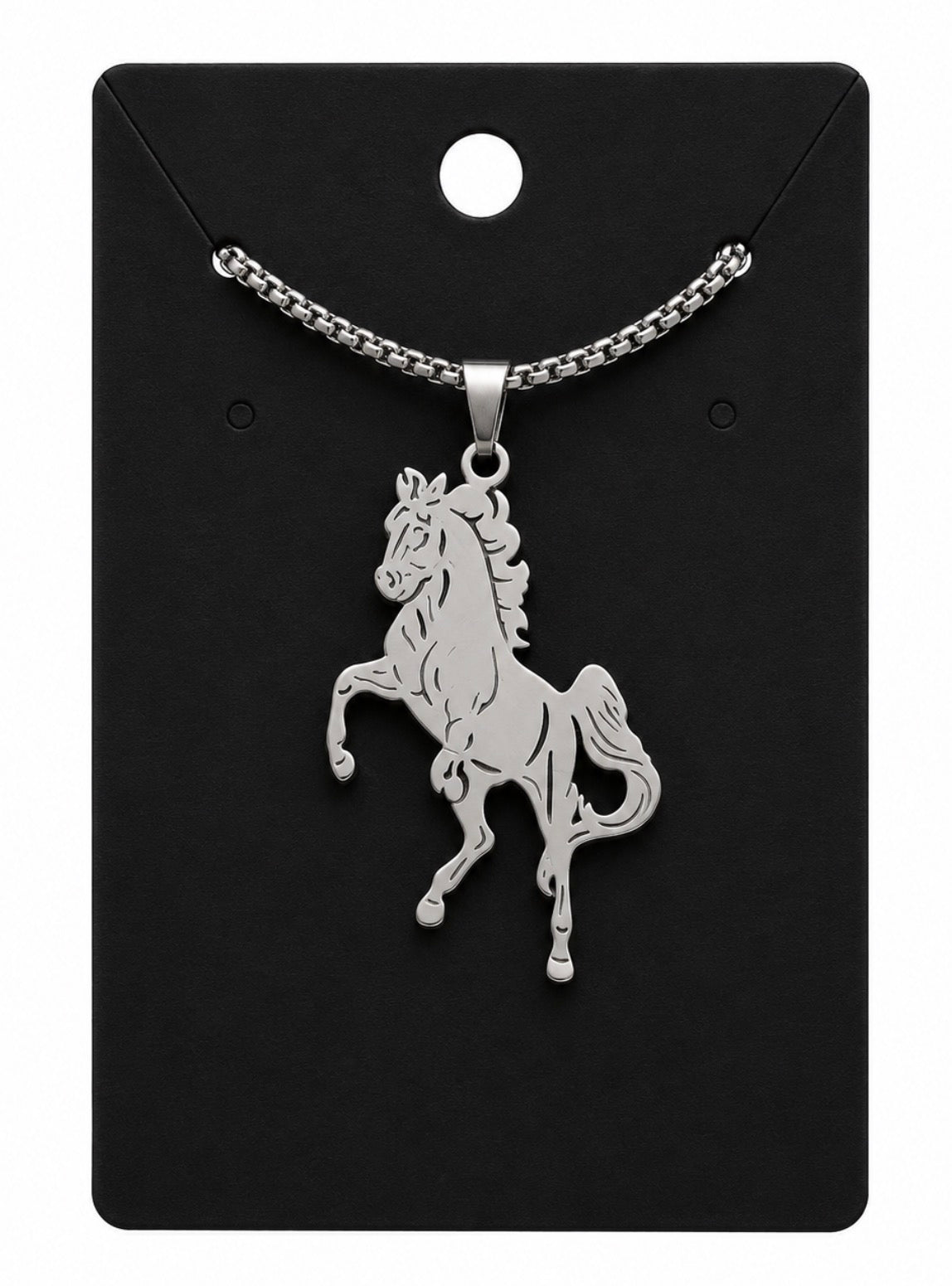 Silver Horse Necklace