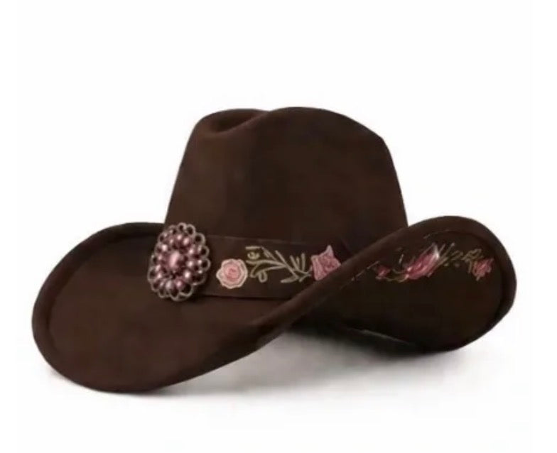 Brown/Pink Cowboy Hat