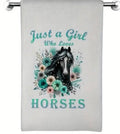 Floral Horse Kitchen Towel
