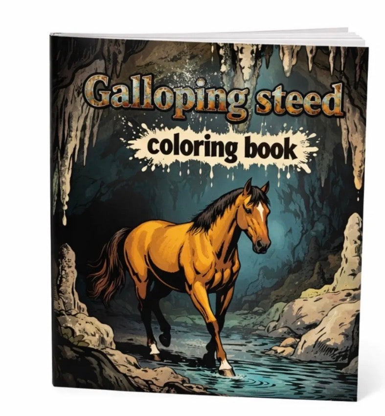 Horse Galloping Coloring Book