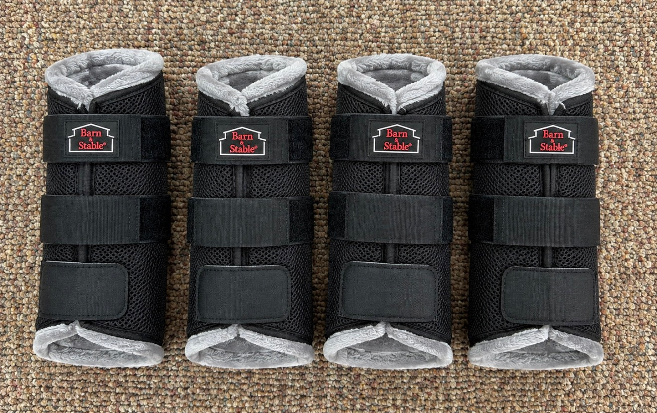 Gray 4 Fly Boots Horse