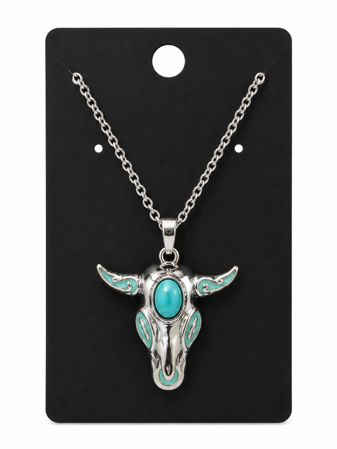 Skull Necklace Mint