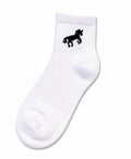 Women’s Horse Ankle Socks White