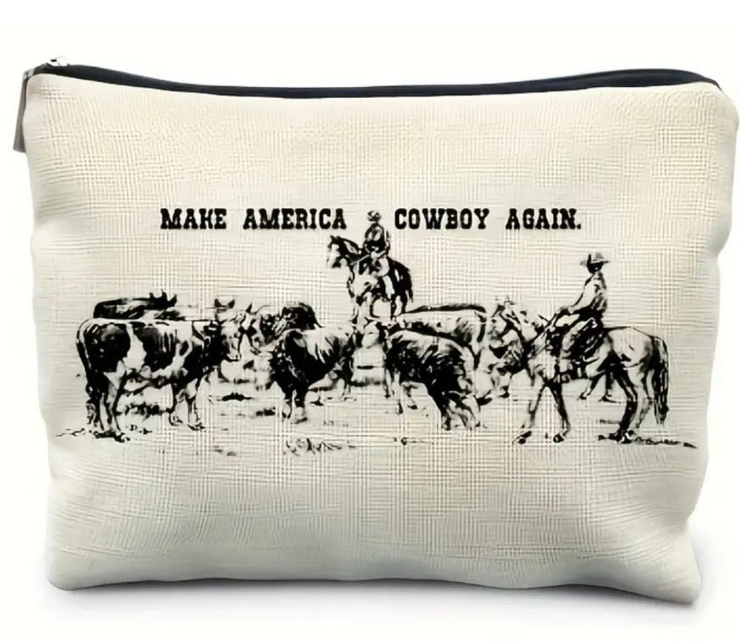 Cowboy Again Makeup Bag