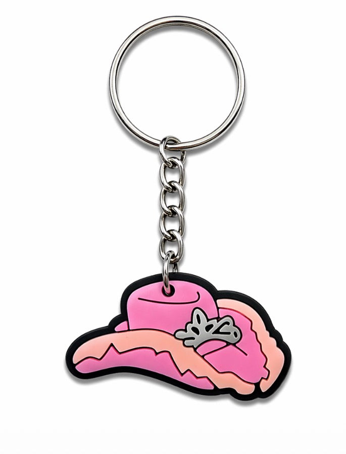 Pink Cowboy Hat Keychain