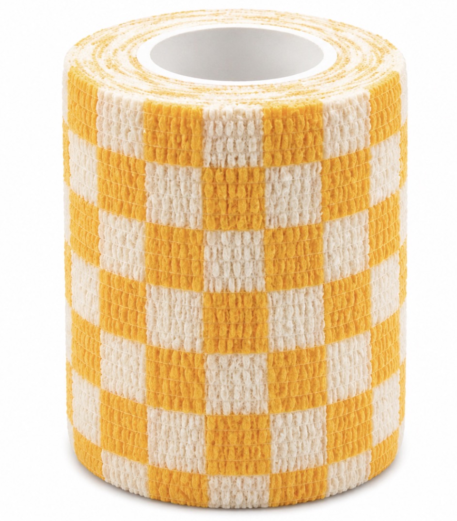 Orange Checker Vet Wrap