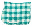 Teal Plaid Saddle Pad
