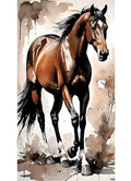 Brown Horse Beach Towel